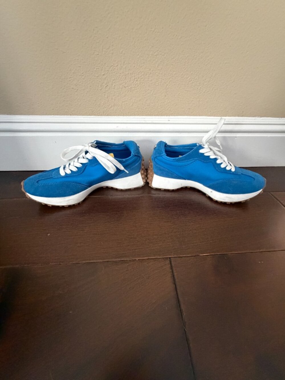 Steve Madden Women's Campo Suede Casual Fashion Sneakers Blue & Yellow Size 8.5 - Picture 7 of 10